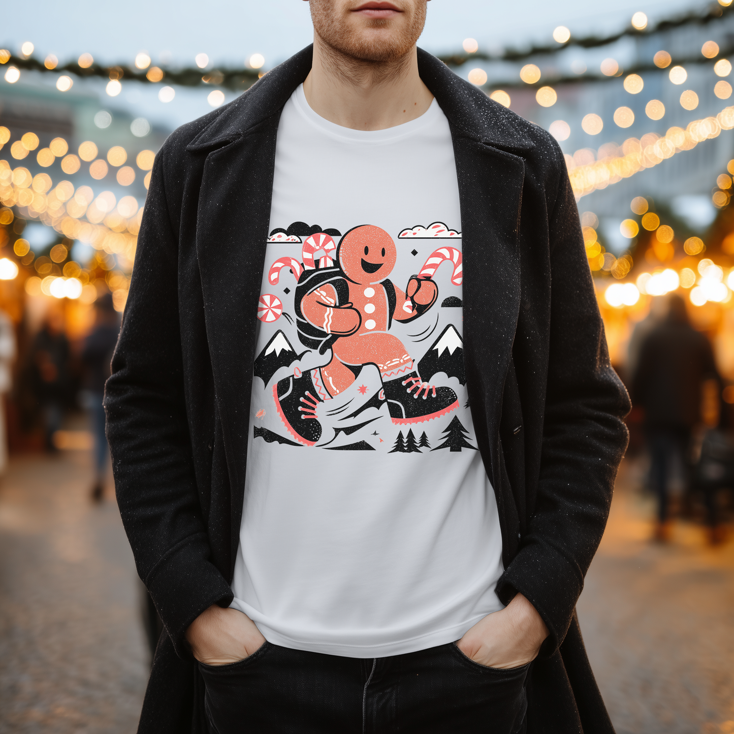 Trail Mix – Gingerbread Hiking Christmas T-Shirt