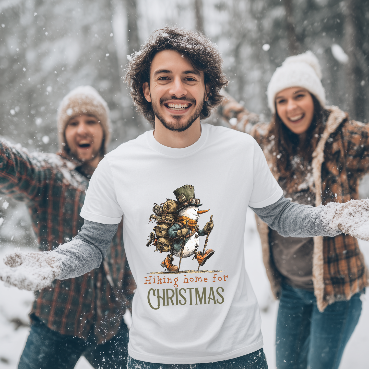 Home for Christmas Snowman T-Shirt