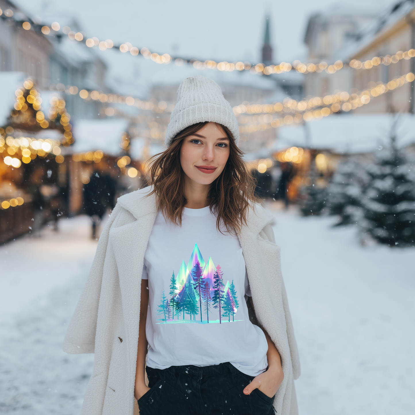 Aurora Peaks Forest T-Shirt