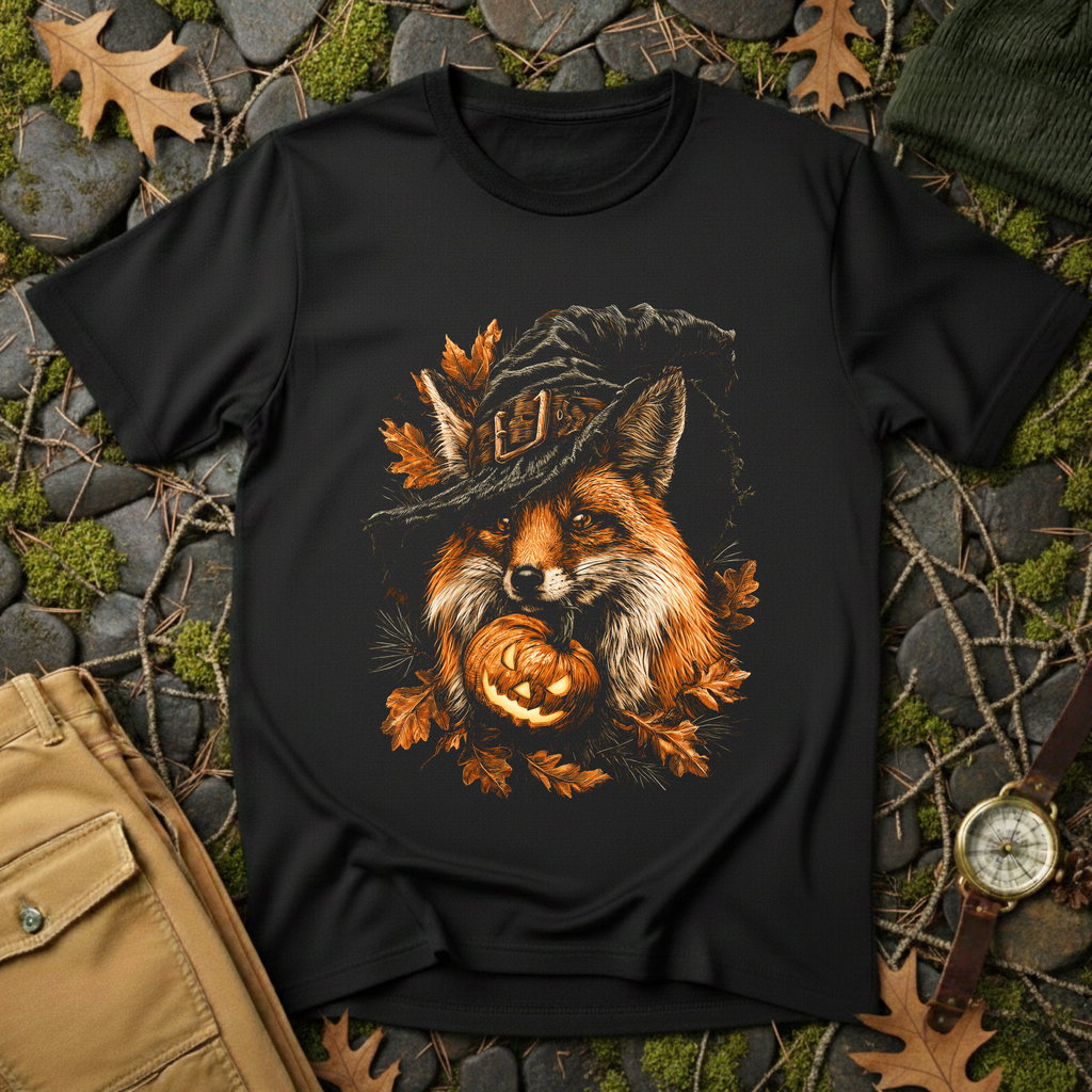 Witchy Fox & Pumpkin T-Shirt