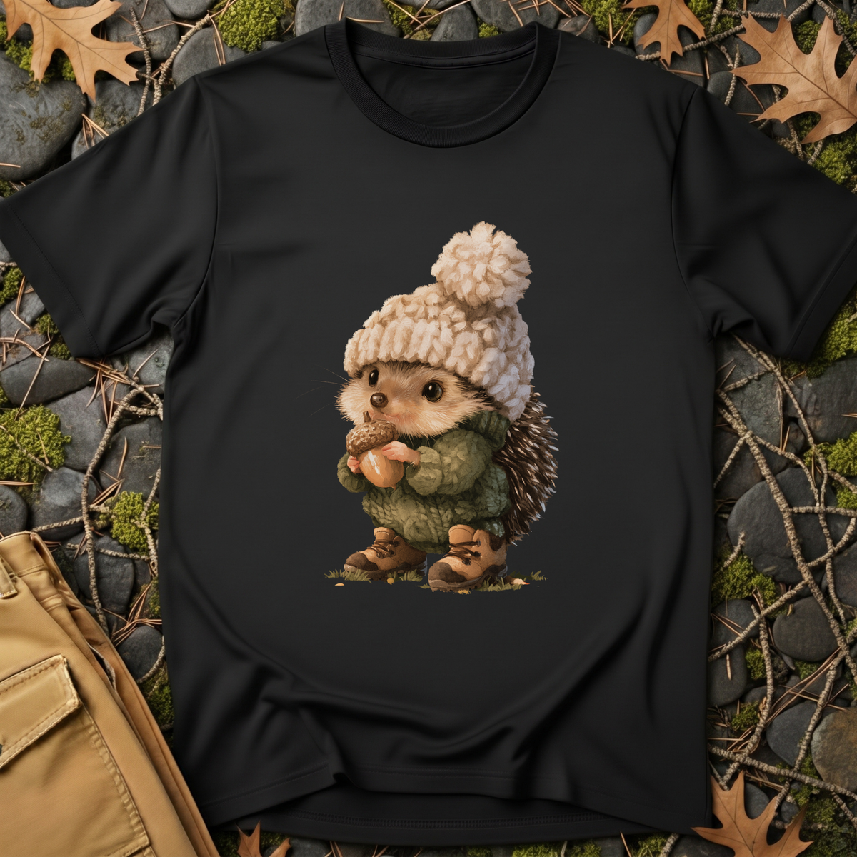 Cozy Hiking Hedgehog T-Shirt