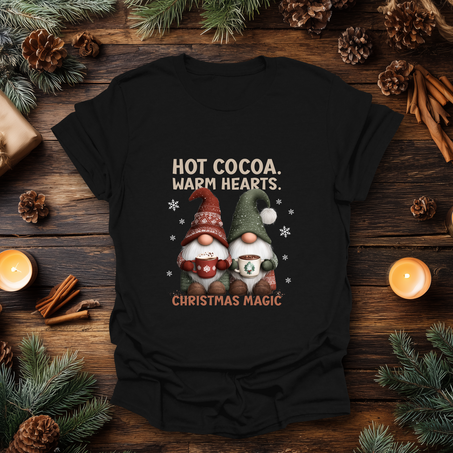 Hot Cocoa Christmas Gnome T-Shirt