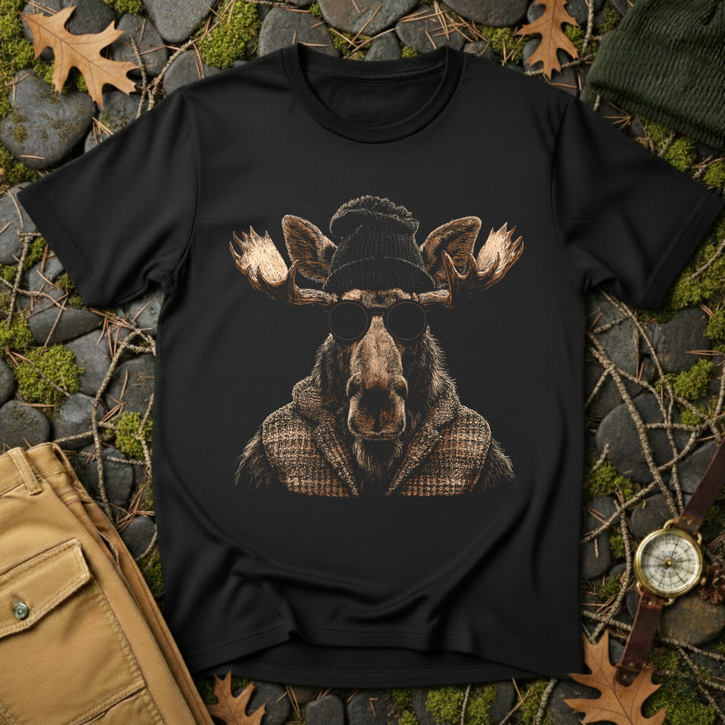 Hipster Moose T-Shirt