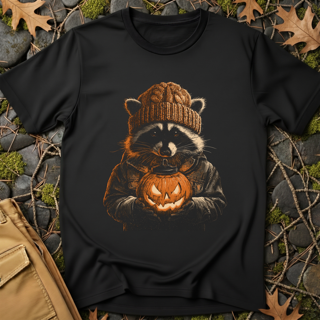 Pumpkin Canteen Raccoon T-Shirt