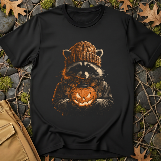 Pumpkin Canteen Raccoon T-Shirt