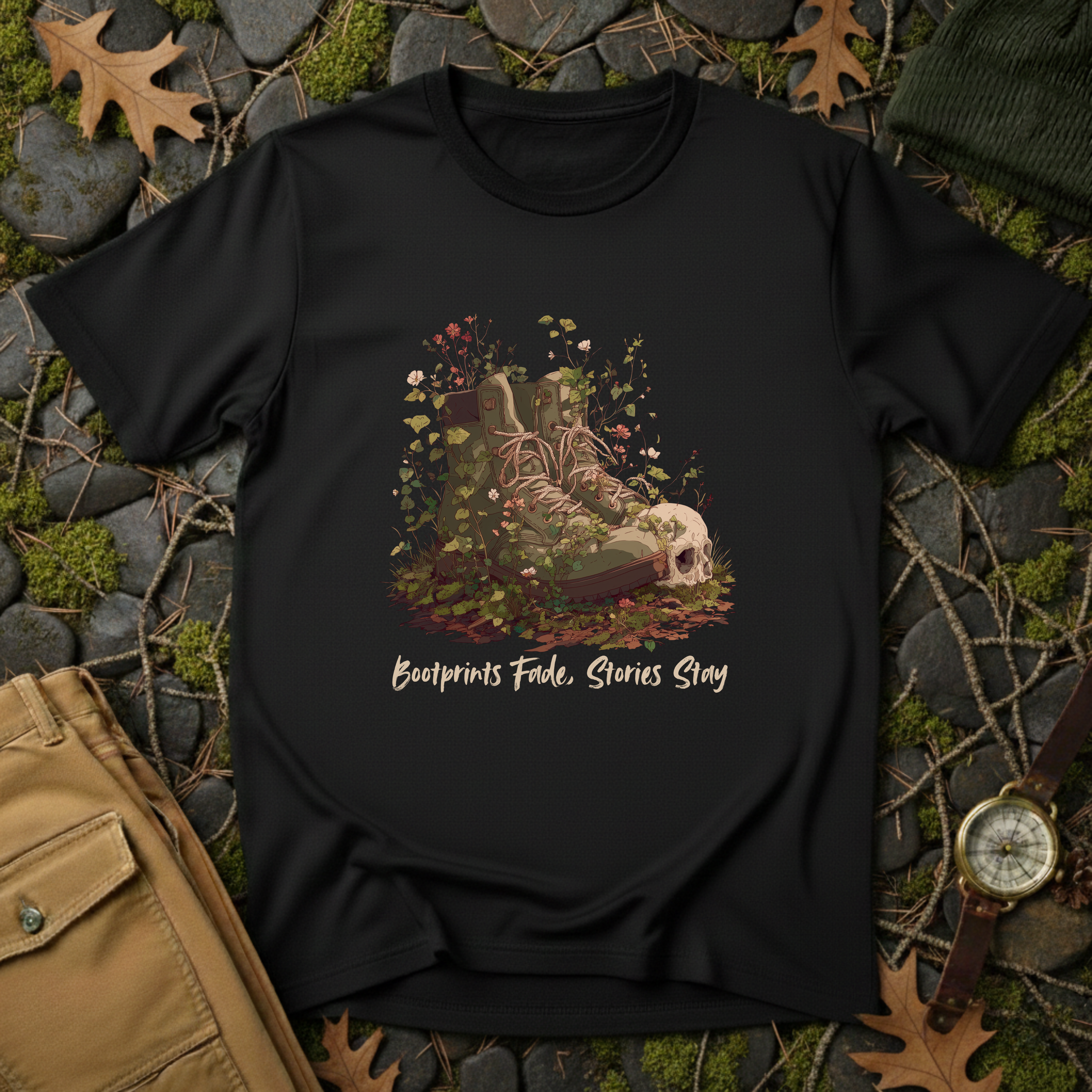 Bootprints Fade, Stories Stay T-Shirt