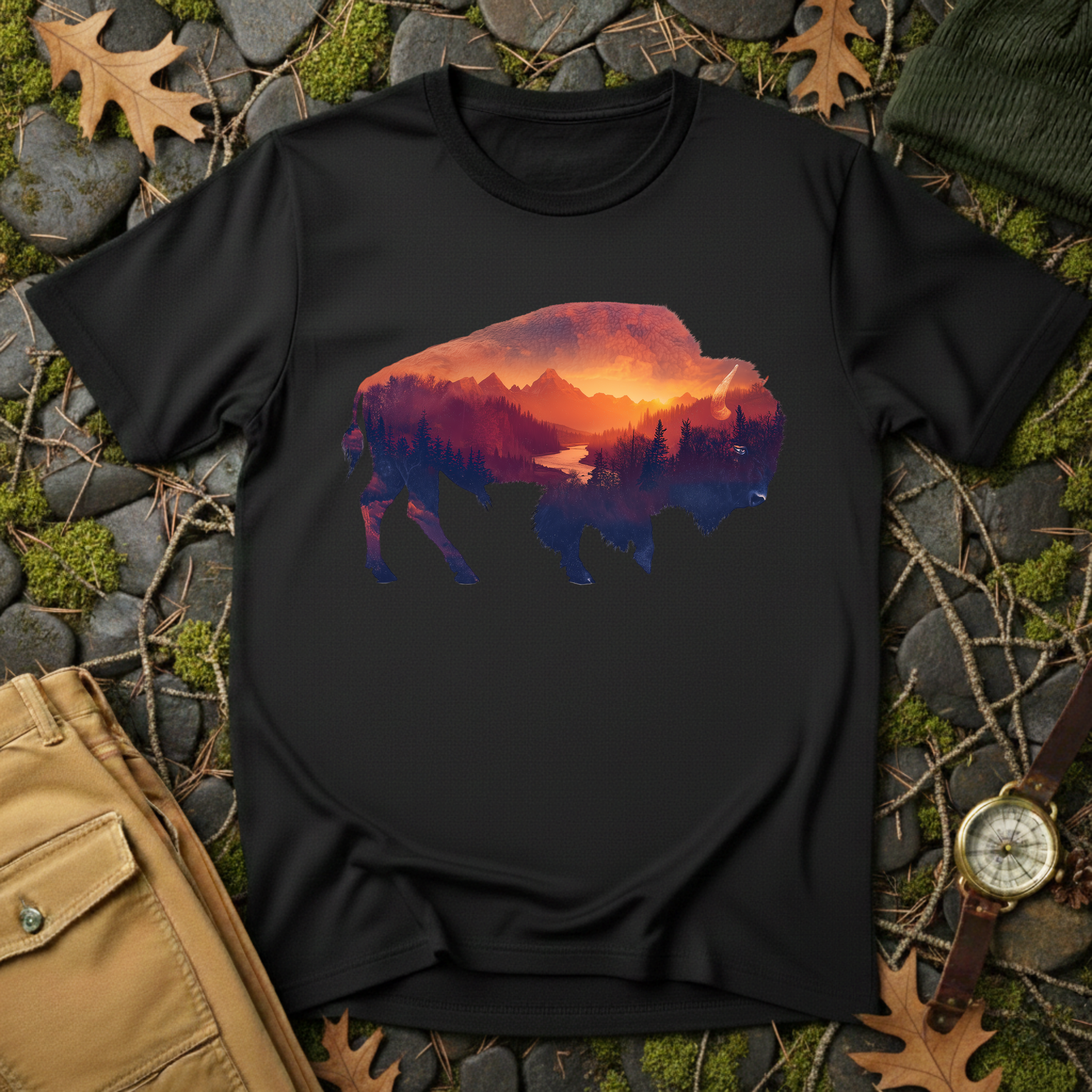 Sunset Bison T-Shirt