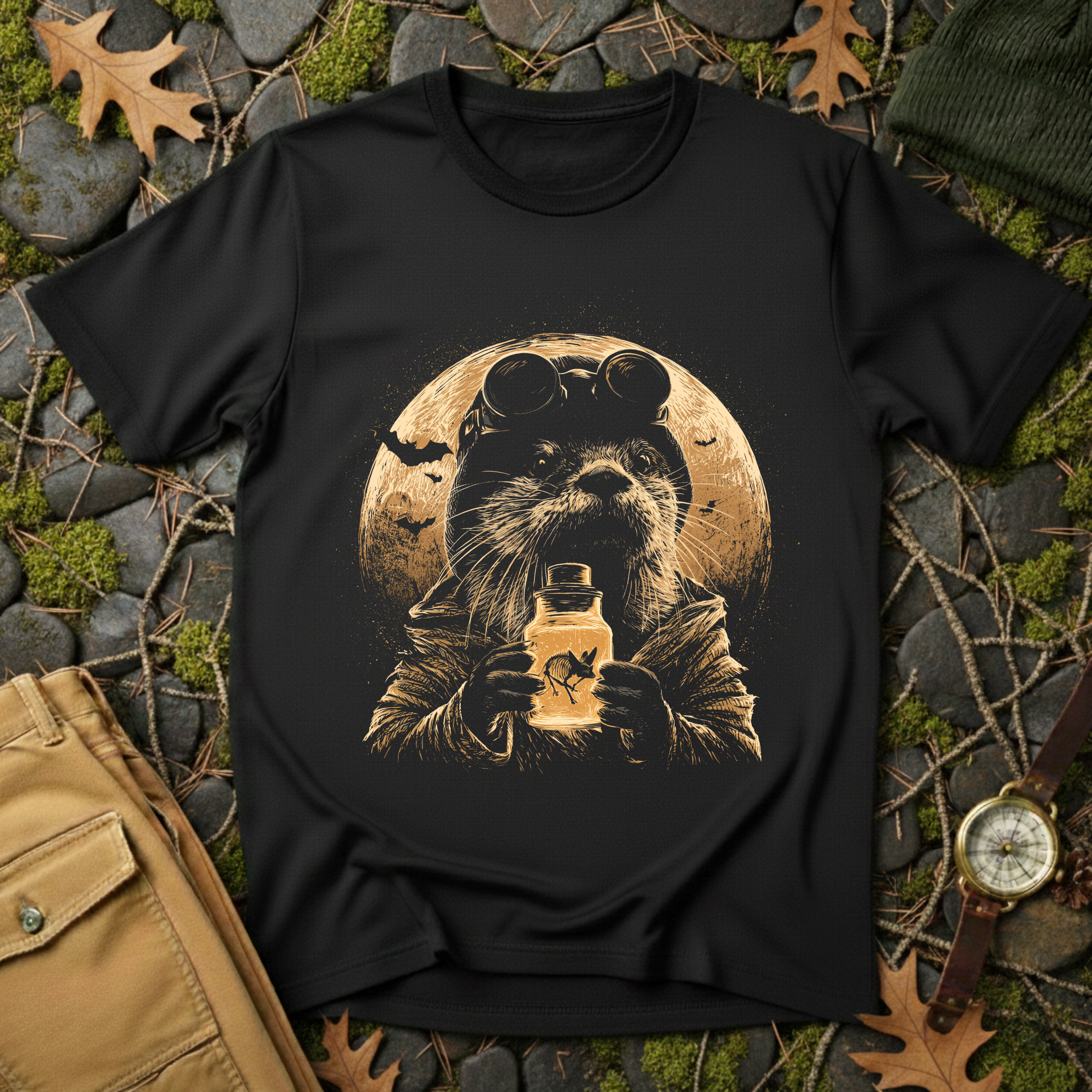 Steampunk Otter Alchemist T-Shirt