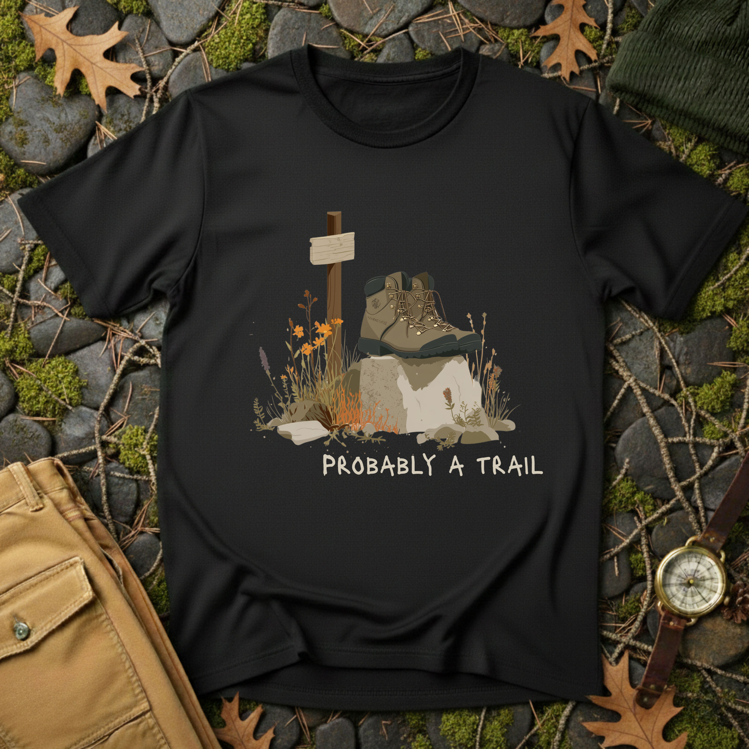 Probably a Trail - Hiking Humor T-Shirt