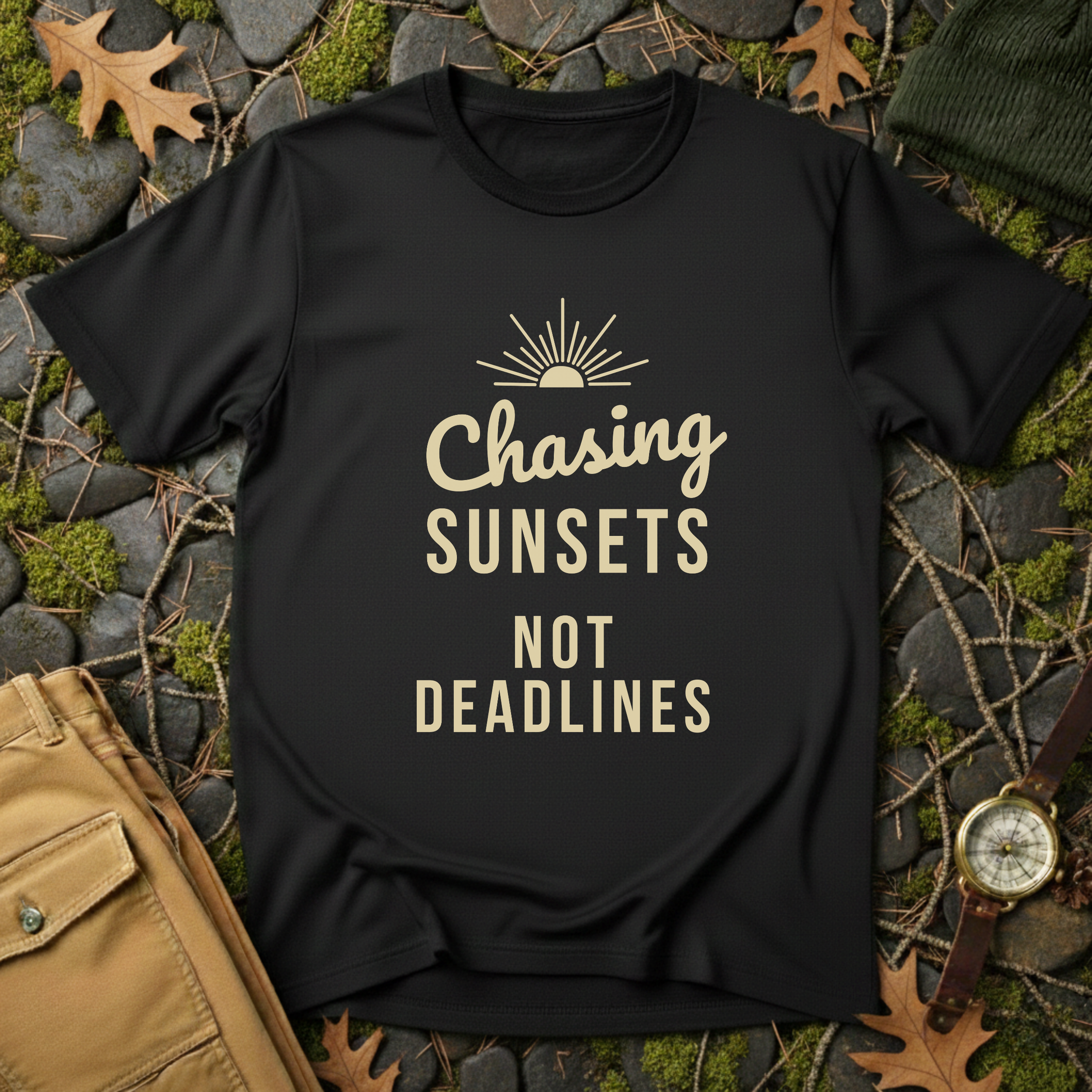 Chasing Sunsets, Not Deadlines T-Shirt
