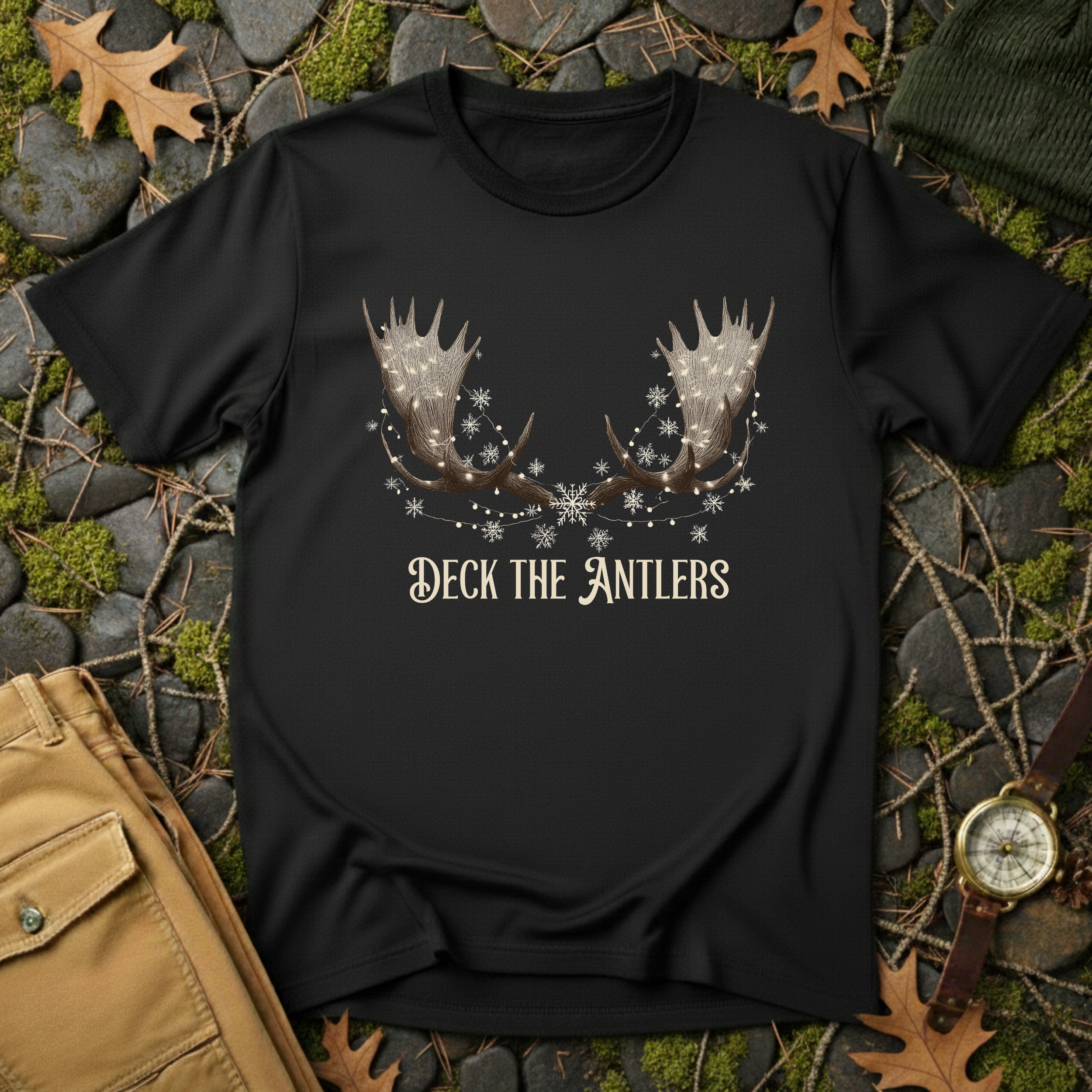 “Deck the Antlers” Christmas T-Shirt