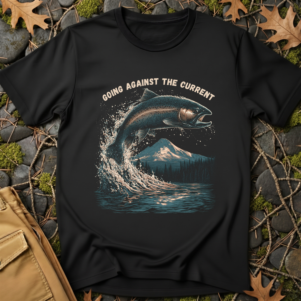 Going Against the Current Trout T-Shirt