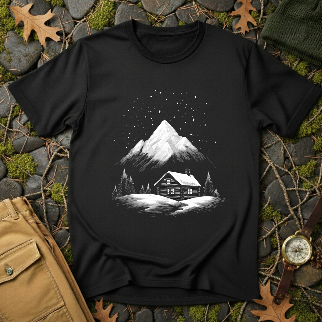 Starry Peaks Cabin T-Shirt