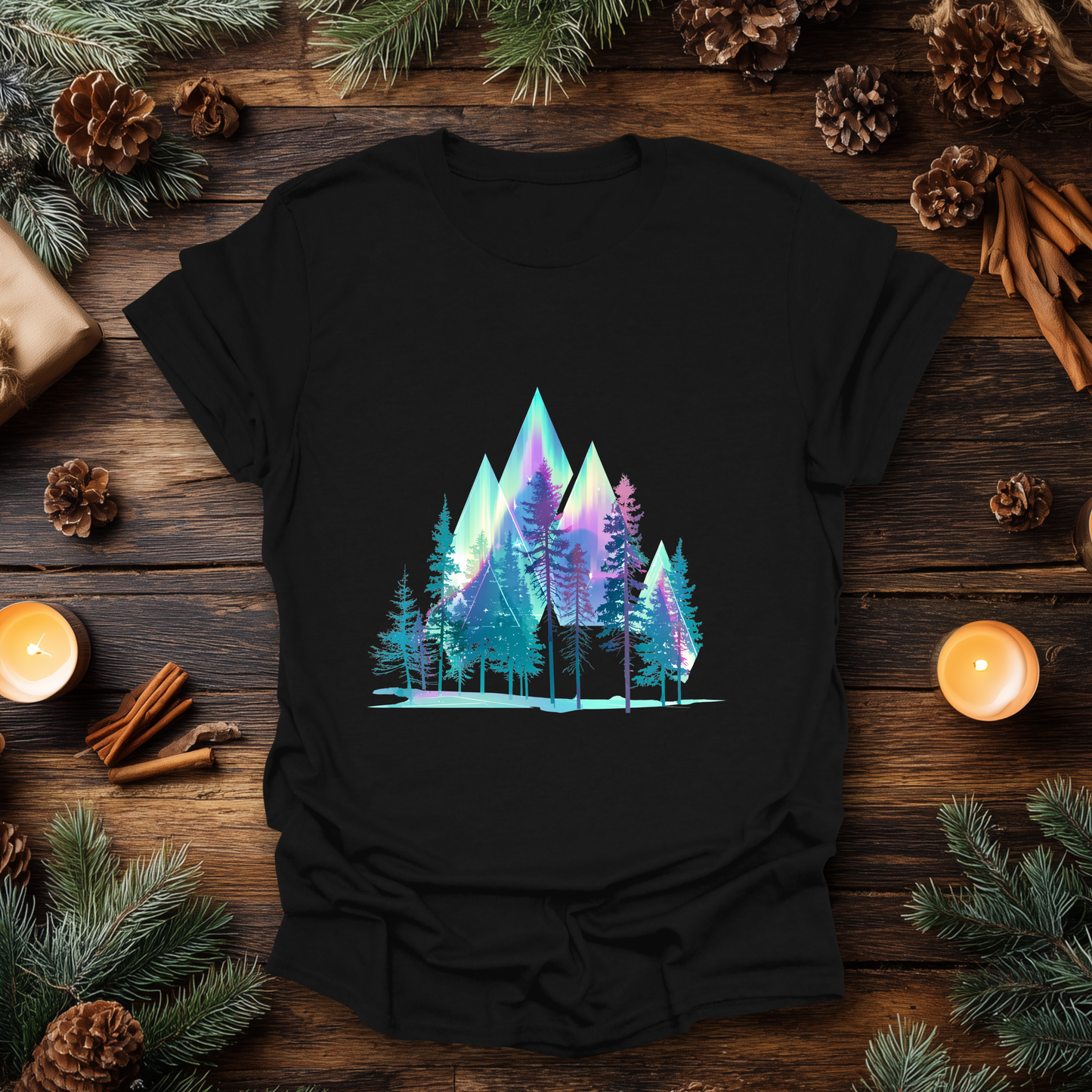 Aurora Peaks Forest T-Shirt