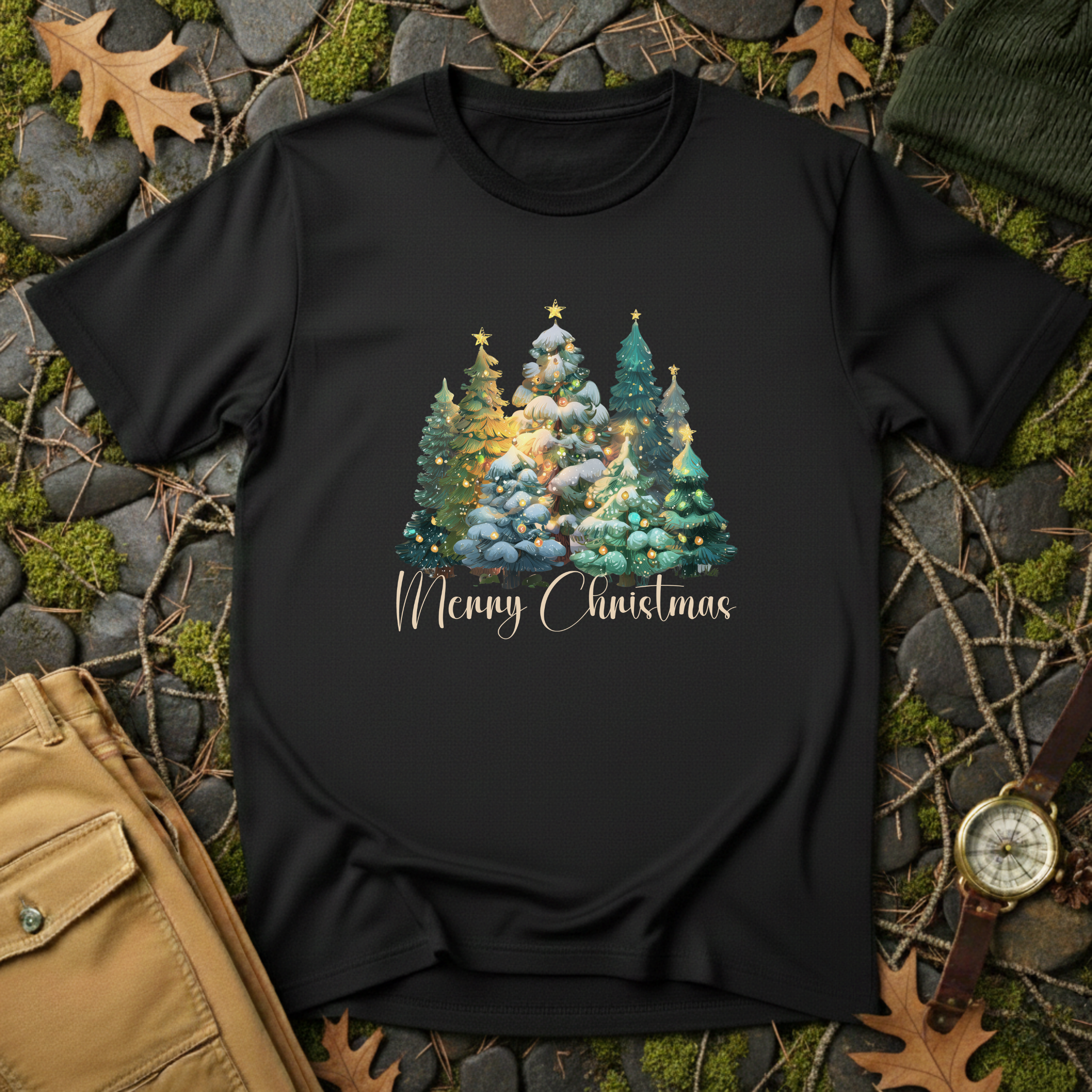 “Merry Christmas” Forest Tree T-Shirt