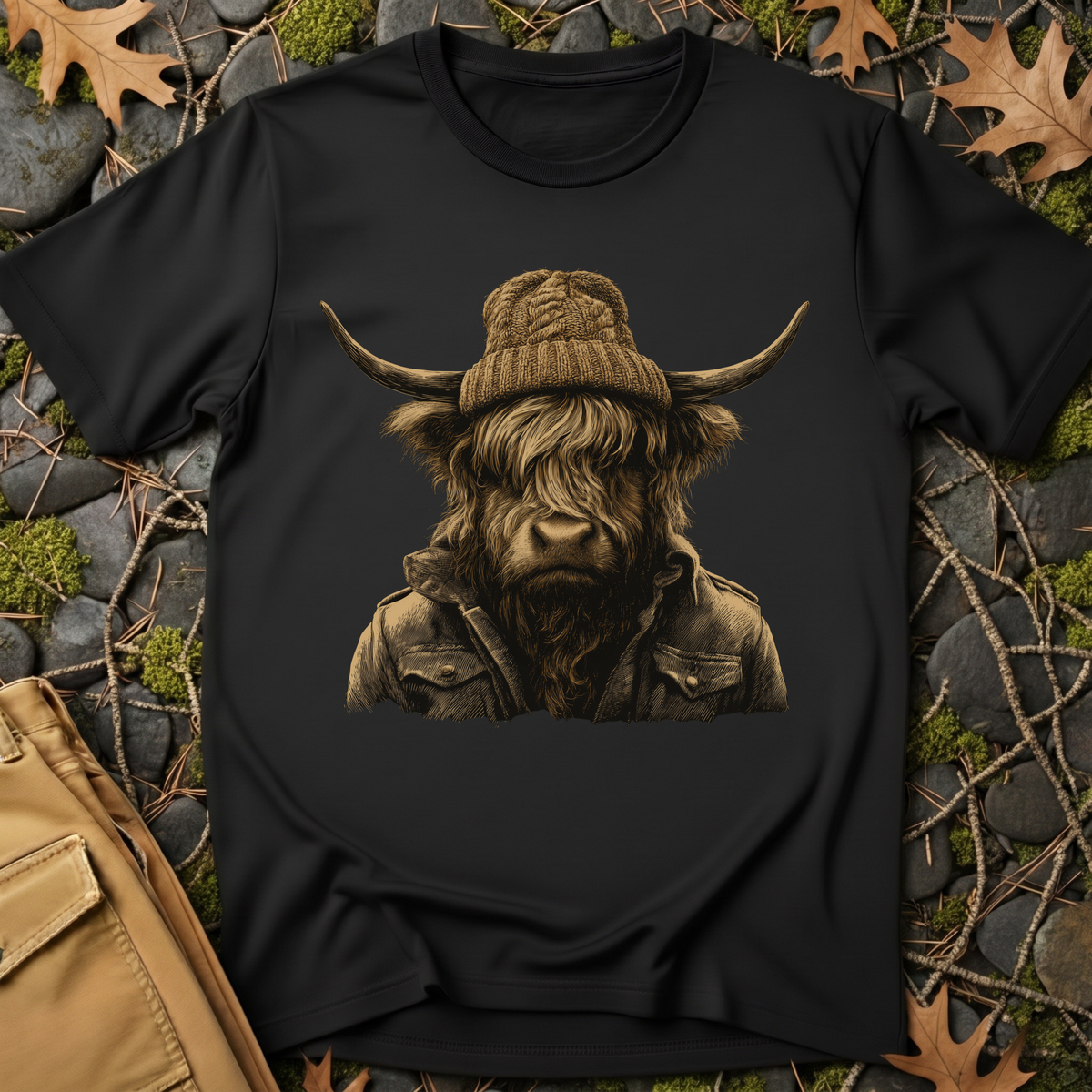 Highland Cow Beanie T-Shirt