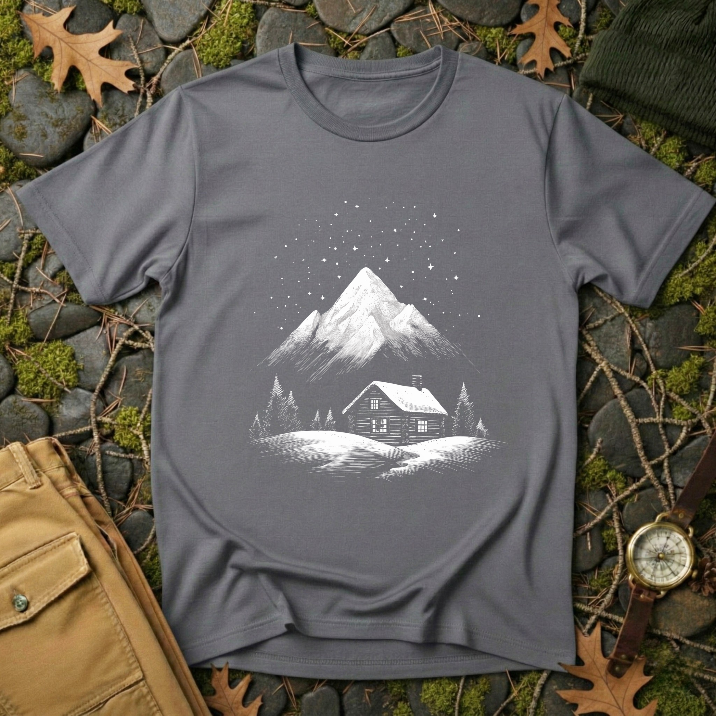 Starry Peaks Cabin T-Shirt