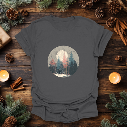 Vintage Winter Moon Forest T-Shirt