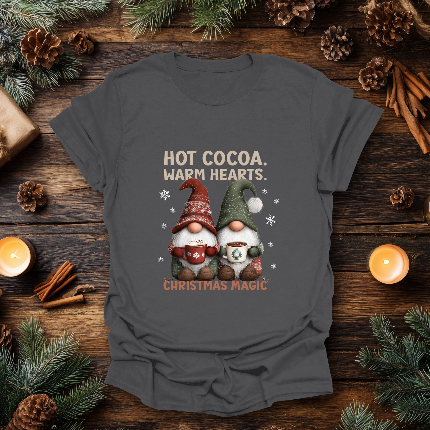 Hot Cocoa Christmas Gnome T-Shirt