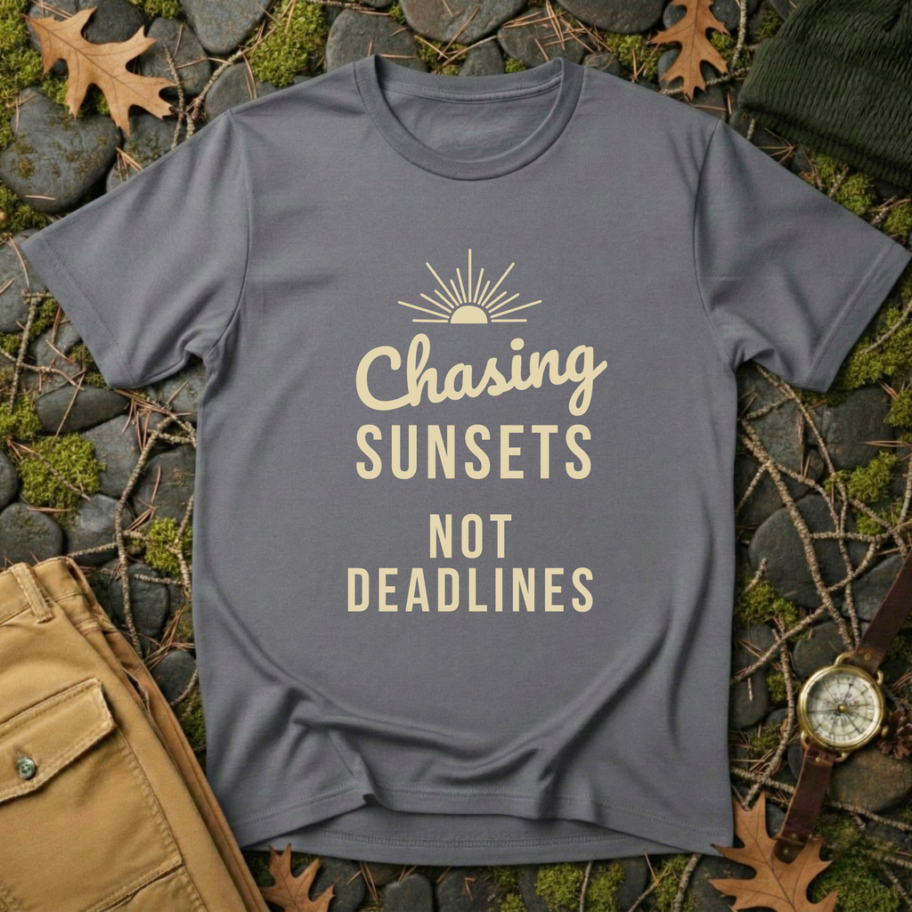 Chasing Sunsets, Not Deadlines T-Shirt