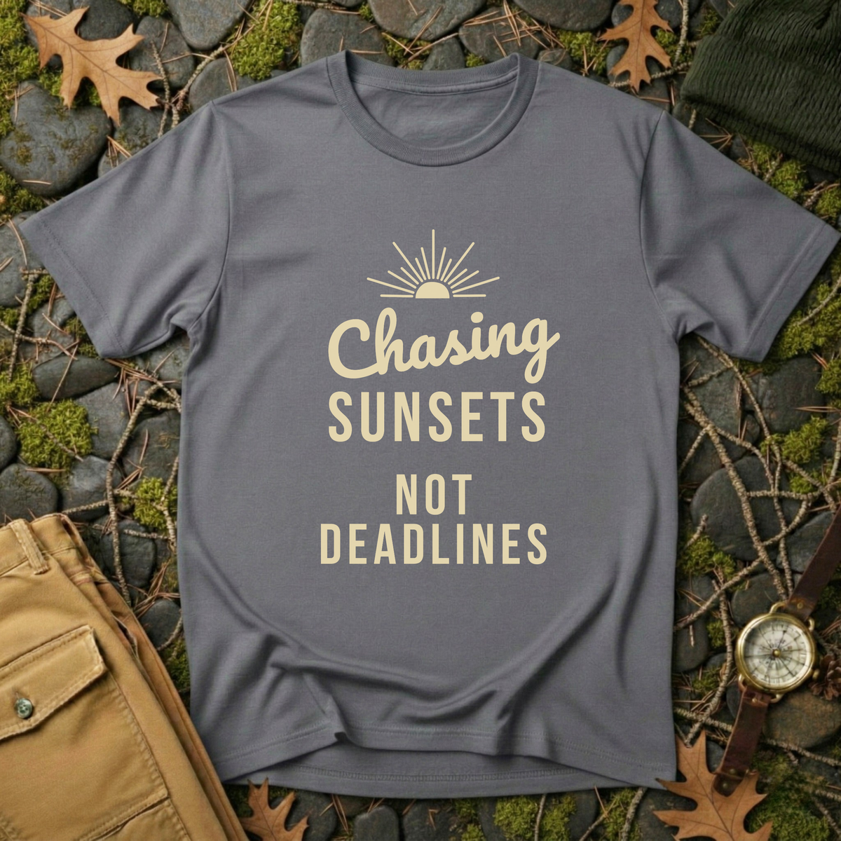 Chasing Sunsets, Not Deadlines T-Shirt