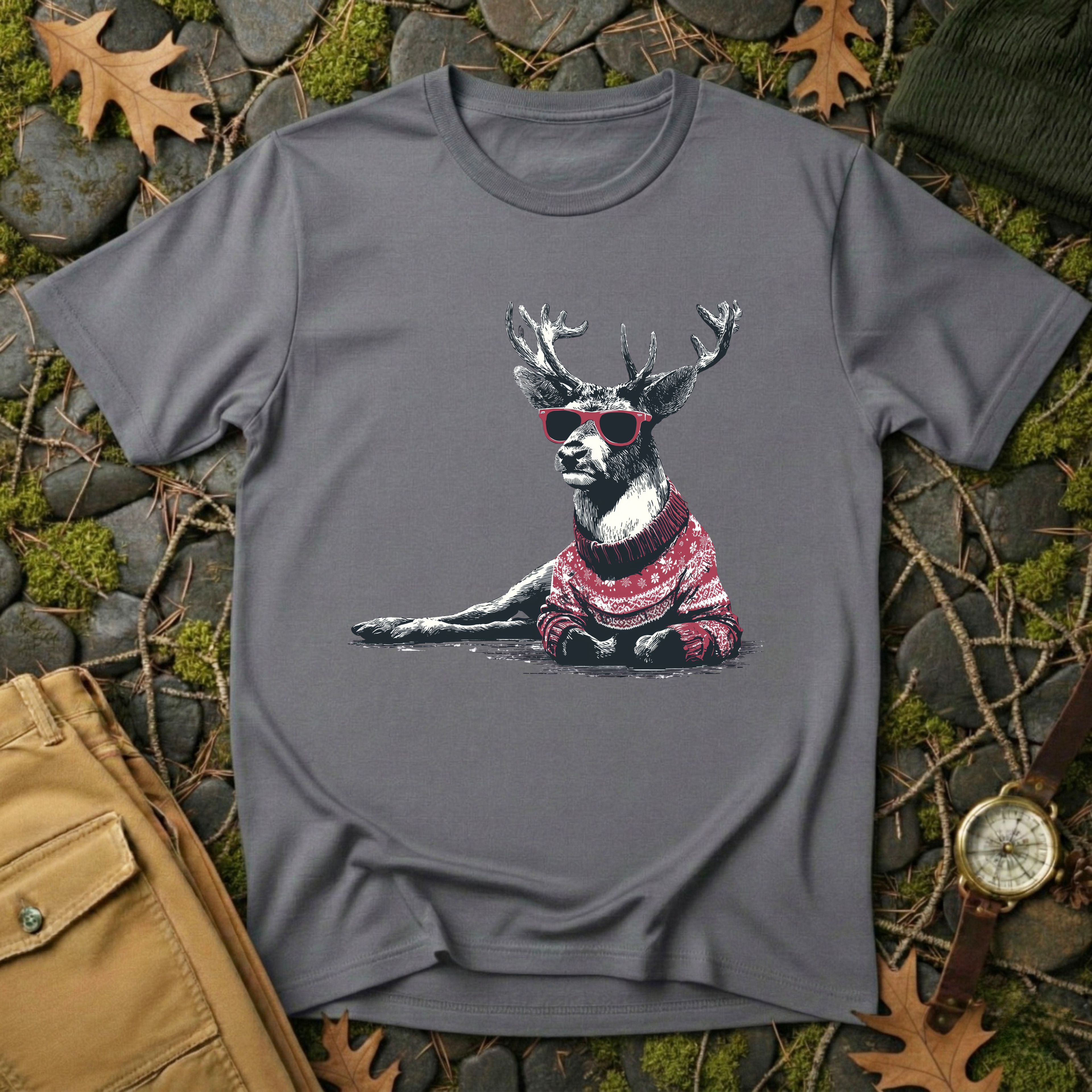 Sleighin’ It Reindeer T-Shirt
