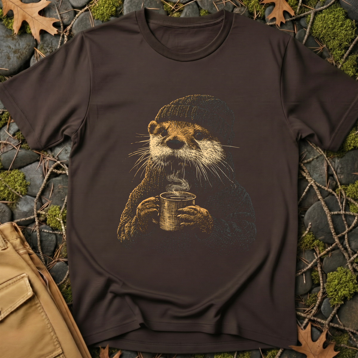 Cozy Coffee Otter T-Shirt