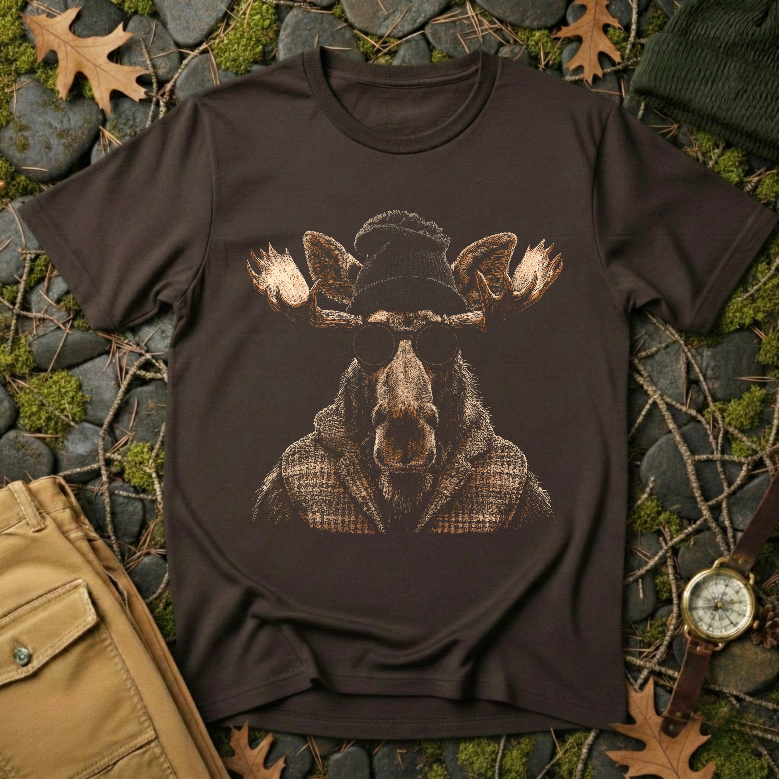 Hipster Moose T-Shirt