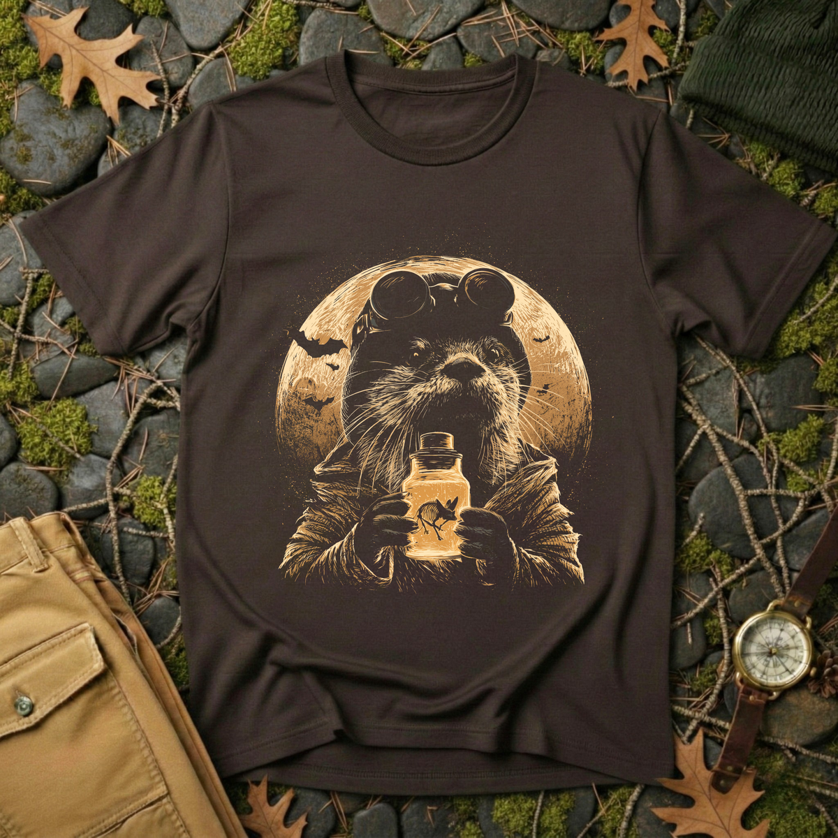 Steampunk Otter Alchemist T-Shirt