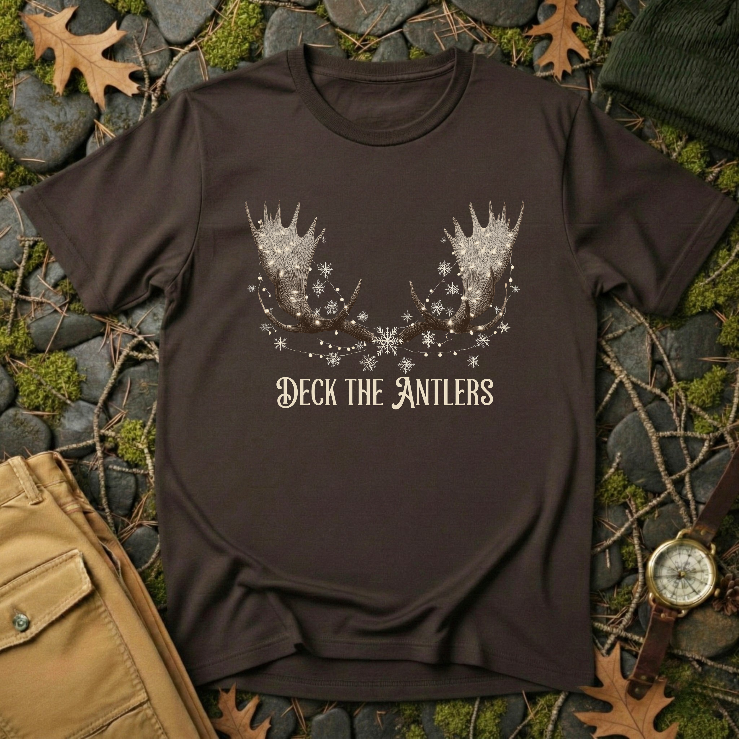“Deck the Antlers” Christmas T-Shirt