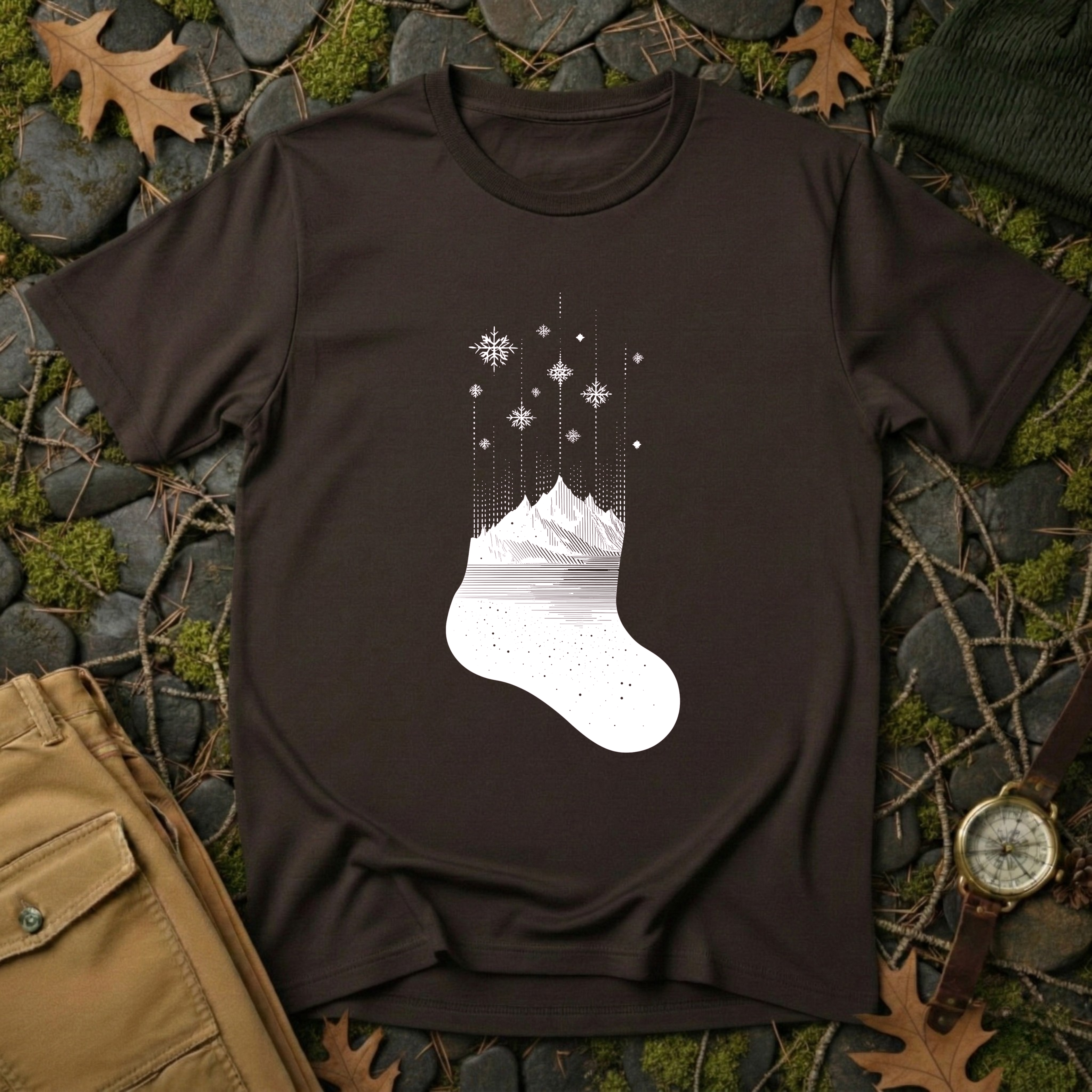 Alpine Christmas Stocking T-Shirt
