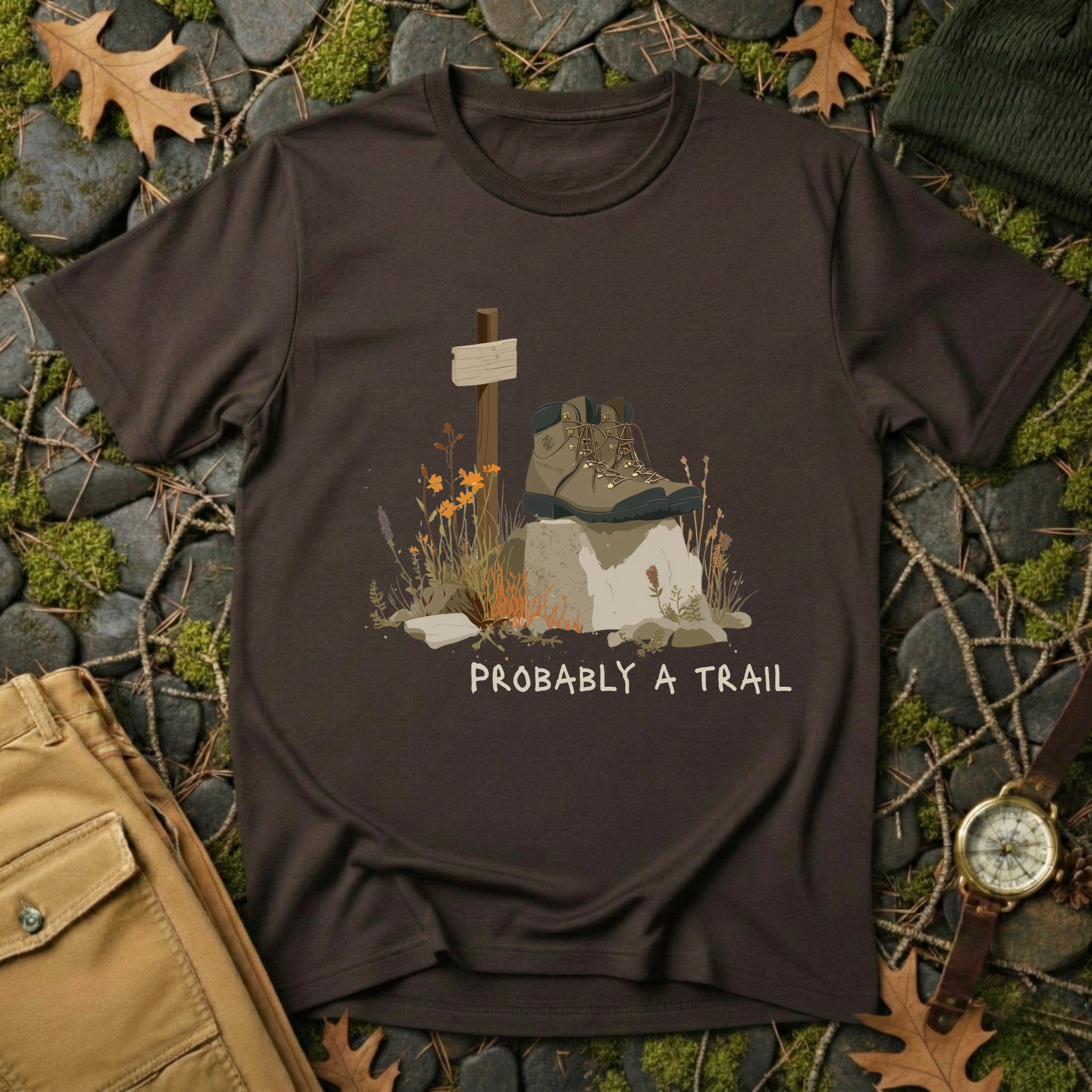 Probably a Trail - Hiking Humor T-Shirt