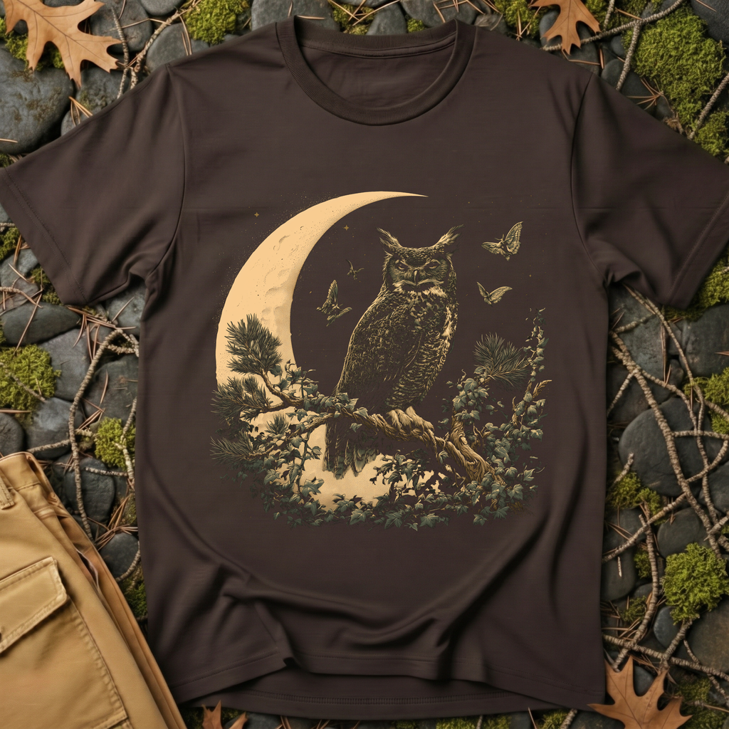 Crescent Moon Owl T-Shirt