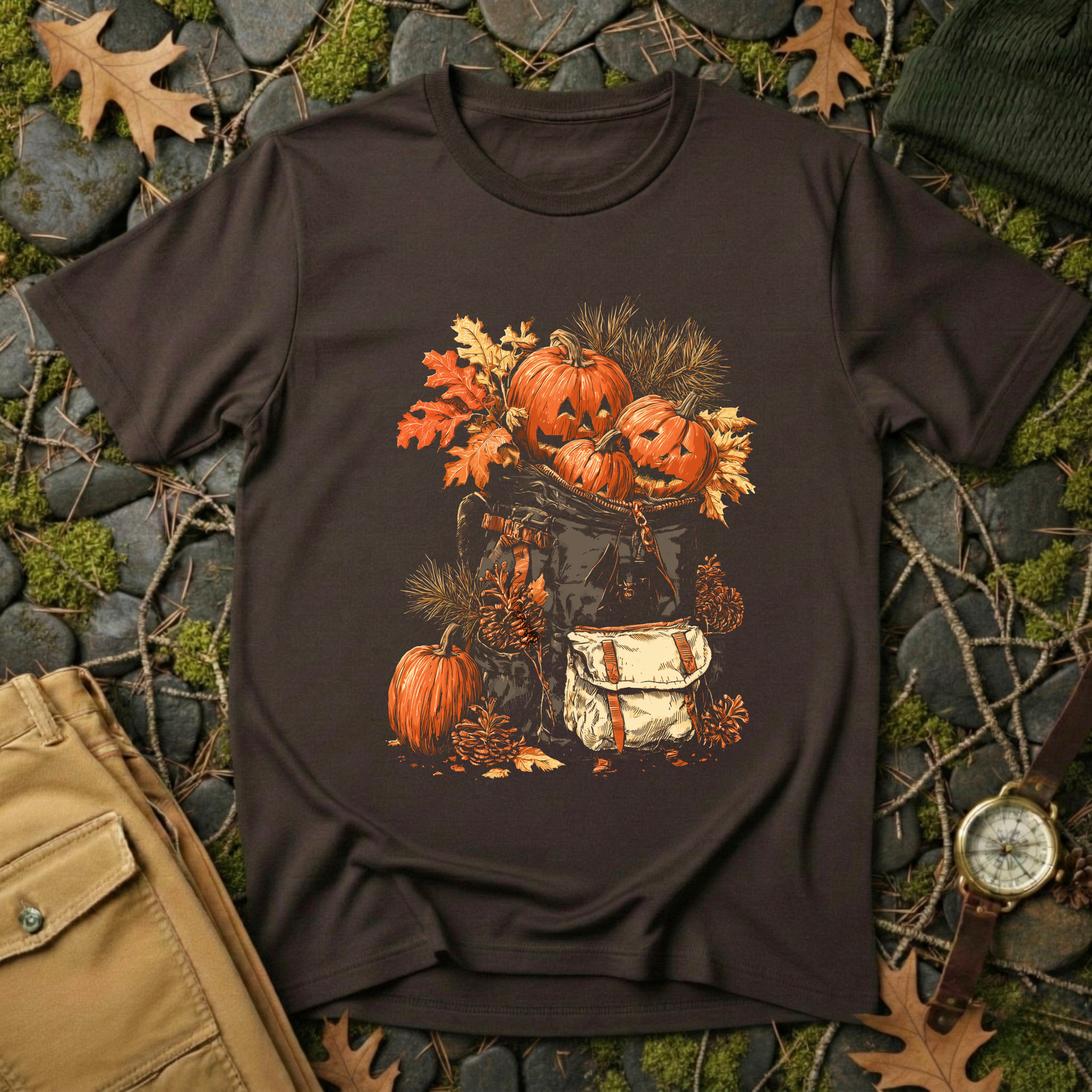 Pumpkin Backpack T-Shirt