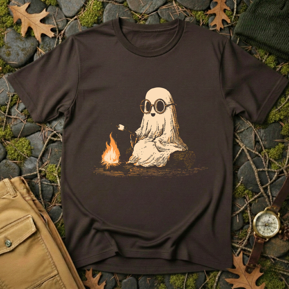 Cozy Campfire Ghost T-Shirt