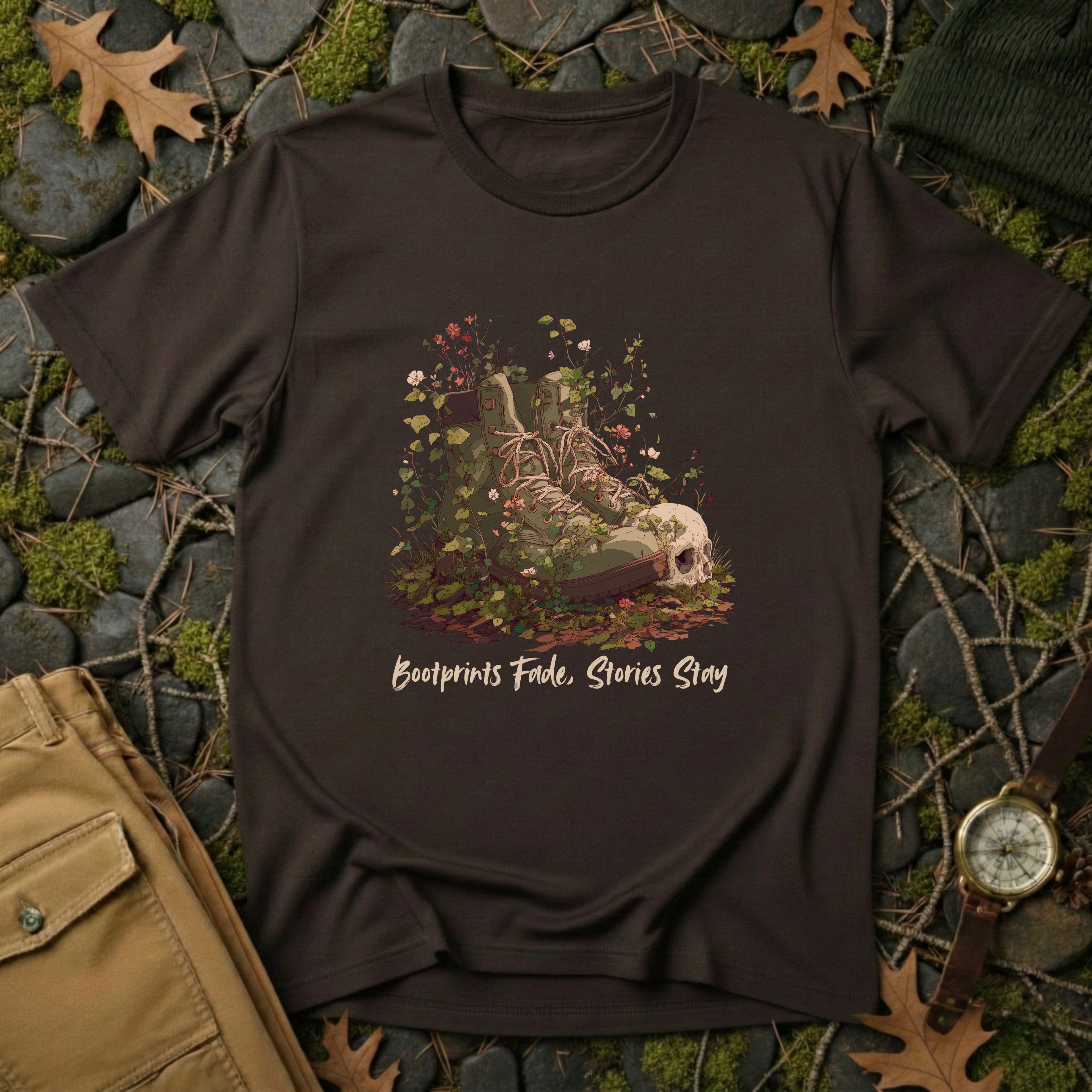 Bootprints Fade, Stories Stay T-Shirt