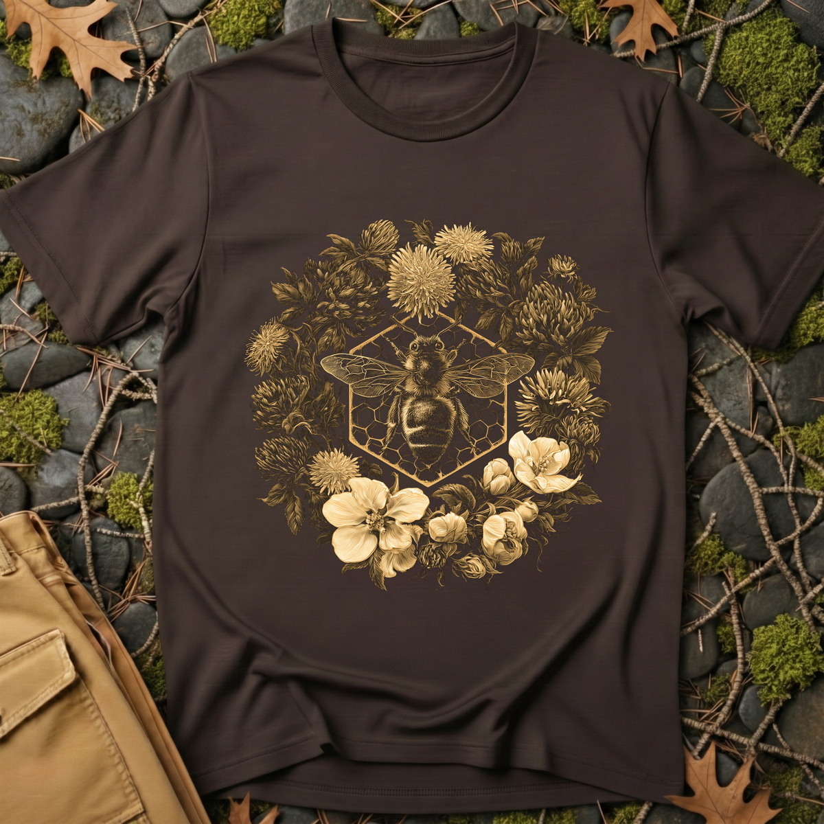 Vintage Honeybee Botanical T-Shirt