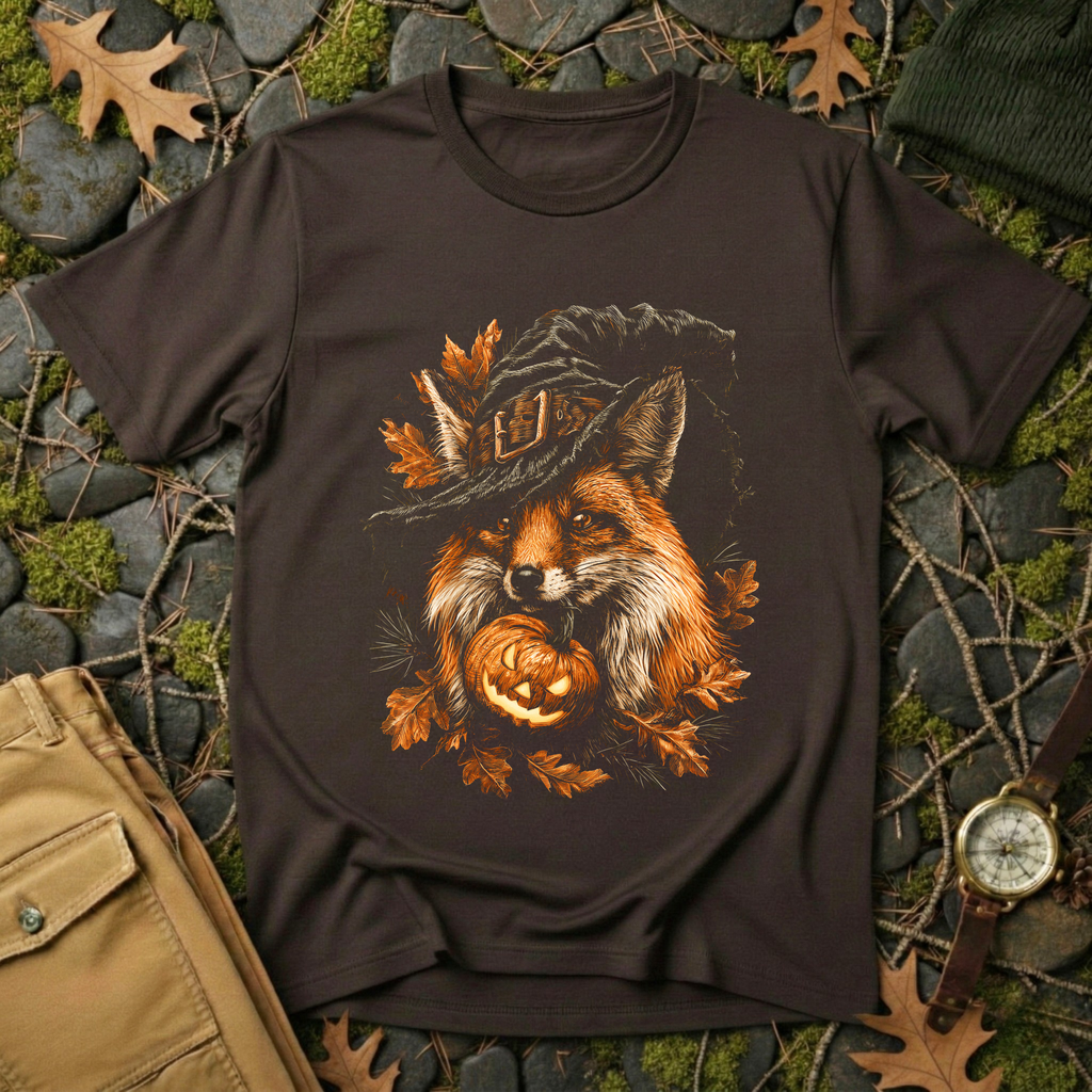 Witchy Fox & Pumpkin T-Shirt