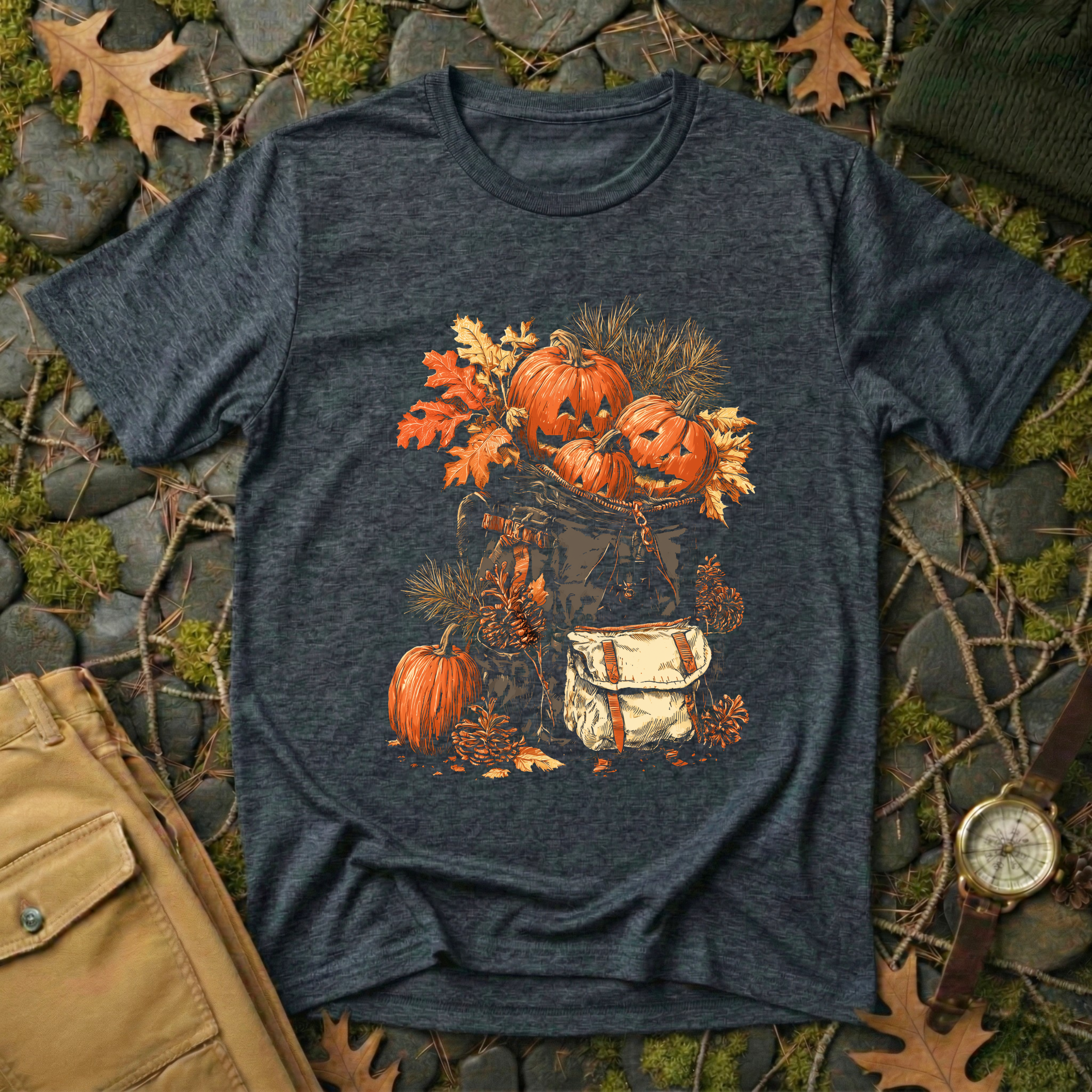 Pumpkin Backpack T-Shirt