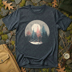 Vintage Winter Moon Forest T-Shirt
