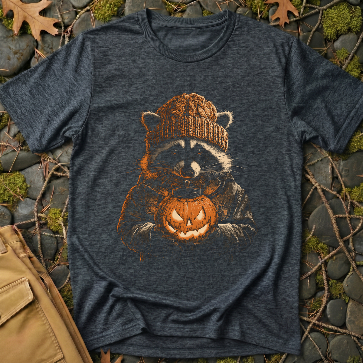 Pumpkin Canteen Raccoon T-Shirt