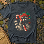 Candy Cane Raccoon T-Shirt