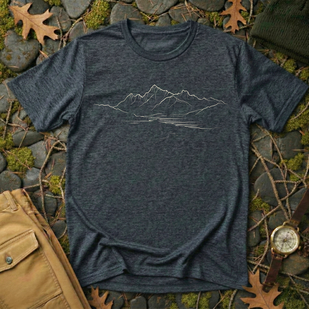 Mountain Line Art T-Shirt
