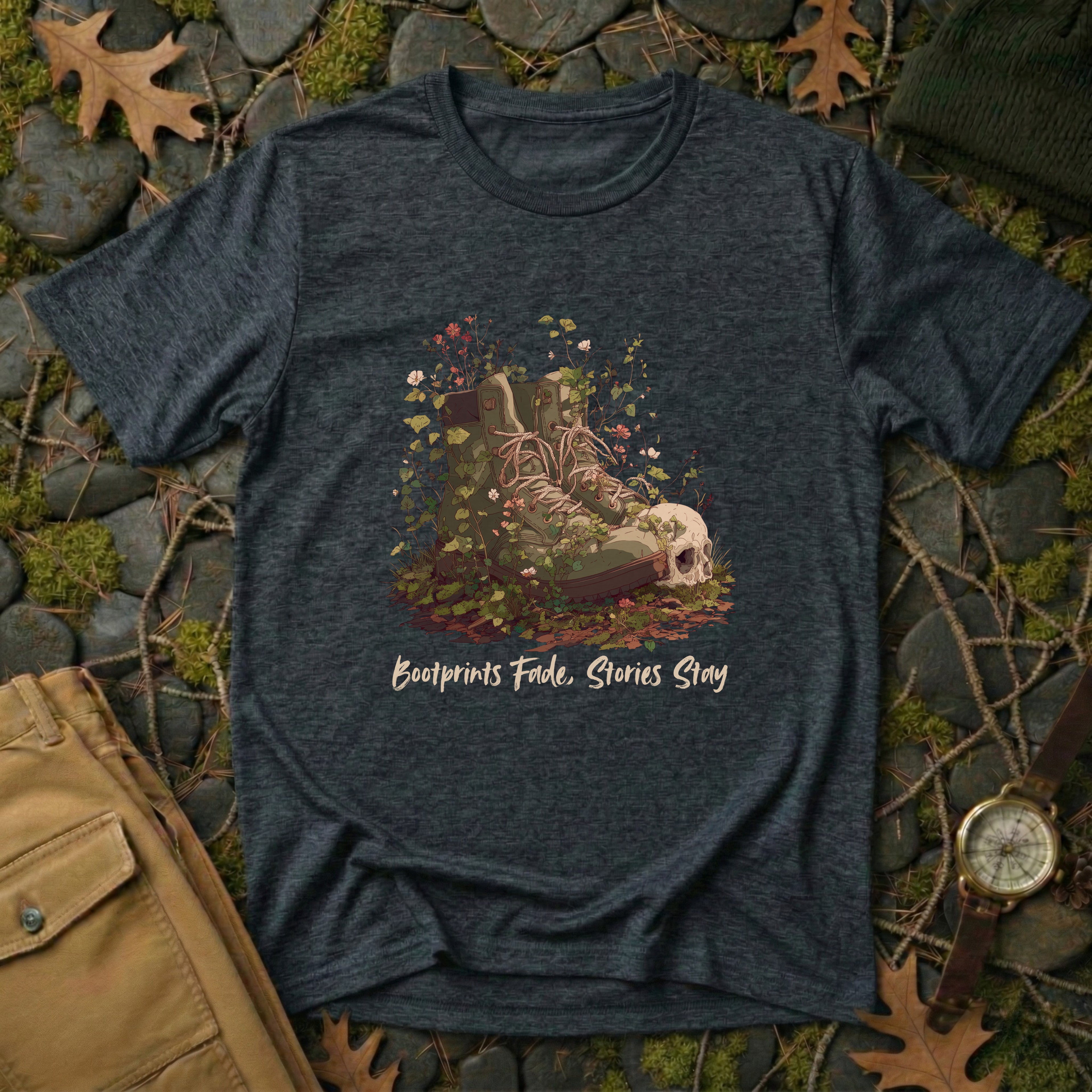 Bootprints Fade, Stories Stay T-Shirt