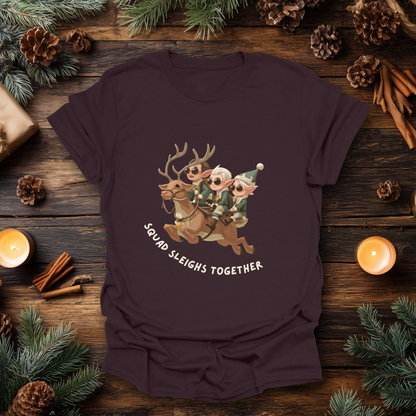 Squad Sleighs Together Christmas T-Shirt