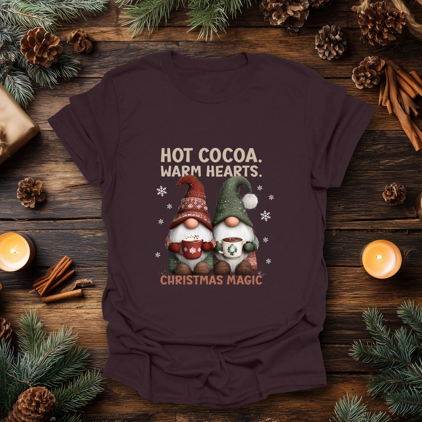Hot Cocoa Christmas Gnome T-Shirt