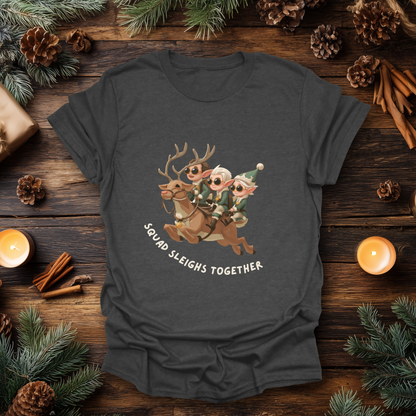 Squad Sleighs Together Christmas T-Shirt