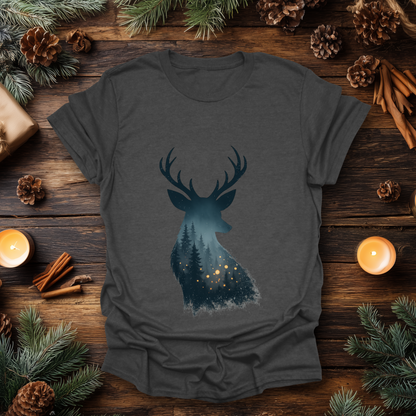 Enchanted Forest Deer Silhouette T-Shirt