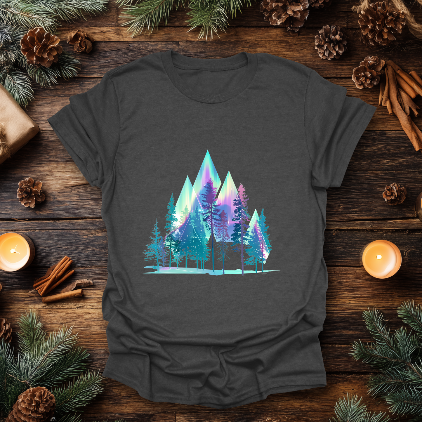 Aurora Peaks Forest T-Shirt