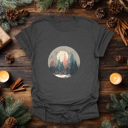 Vintage Winter Moon Forest T-Shirt
